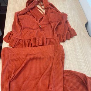 Free People Top and Skirt Set